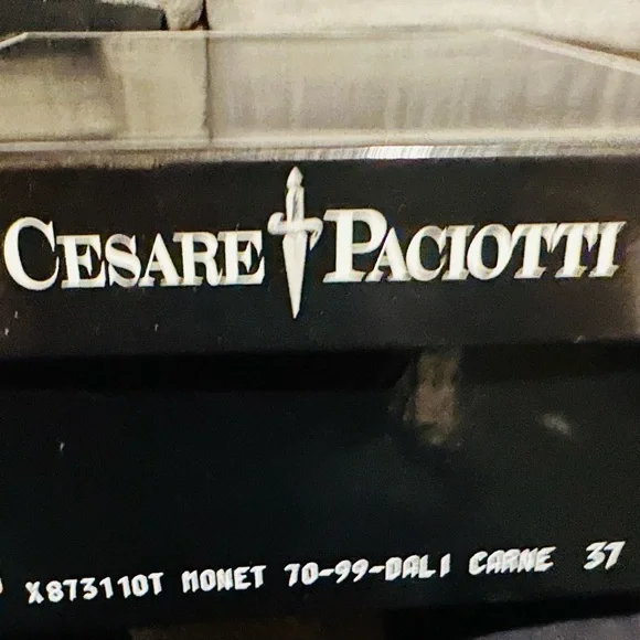 Cesare Paciotti Black and Cream Lace Heels